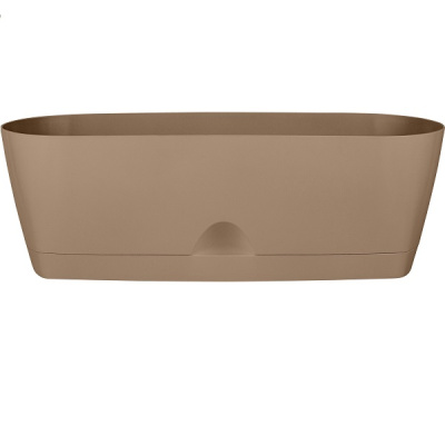 Горшок для суккулентов Amsterdam овальный 25см молочный шоколад (то)