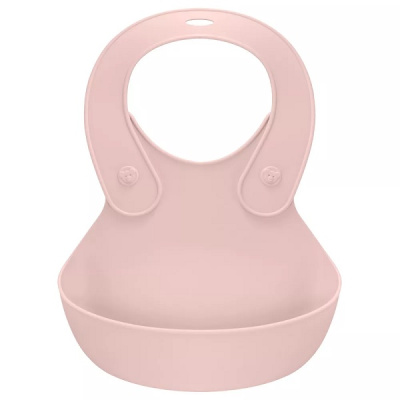 Нагрудник детский 280x216x50мм (светло-розовый)(то)