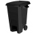 Бак для мусора с крышкой на колесах,с педалью 100л Freestyle,черный (то)