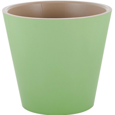 Горшок для цветов London D280мм, 10,5л c дренажной вставкой оливковый (то)