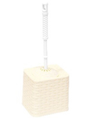 Набор (ерш+подставка) квадр. Ротанг (слоновая кость) (то)