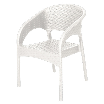 Кресло RATTAN Ola Dom 580х620х805мм (белый)