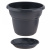 Горшок "Милано", D19, с поддоном 2,0л антрацит