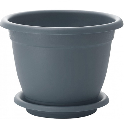 Горшок для цветов Aphrodite 430мм, 25,8л с подставкой №8 серый (то)