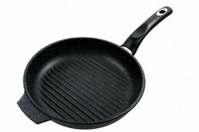 Сковорода-гриль а/пр литая 24см Гранит ТМ Традиция ТГ7241