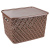 Корзина "Плетенка" 350х290х225 с крышкой (коричневый)(то)