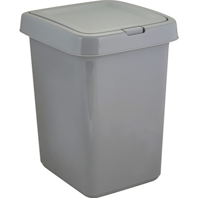 Контейнер для мусора 25л Step с крышкой Push to Open серый (то)