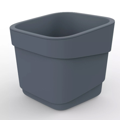 Горшок для цветов фактурный Hills 4л (d188, h176мм)(серый) (то)