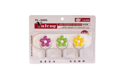 Планка с 3 крючками ЦВЕТОЧКИ