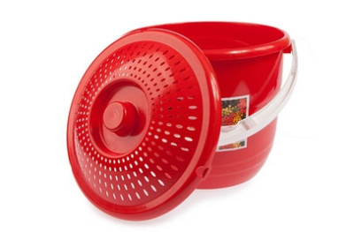 Ведро 10л "Practic Lux" с перф. крышкой(роза) (то)