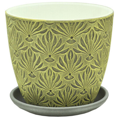 Горшок бутон Веер желтый N3 d17