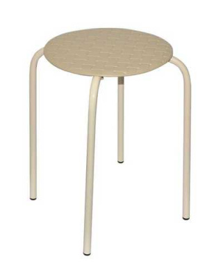 Табурет "Береста" с круглым сиденьем h45см (бежевый)(хпп) (то)