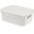 Корзина прямоугольная Ajur 11л (380х270х143мм)(с крышкой) белое облако (то) Корзина прямоугольная Ajur 11л (380х270х143мм)(с крышкой) белое облако (то)
