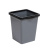 Ведро для мусора с фиксатором 14л квадратное (серо/черный) (то) Ведро для мусора с фиксатором 14л квадратное (серо/черный) (то)