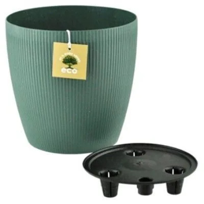 Горшок "ЭКО Магнолия" D17 со встав. 3,0л малахит