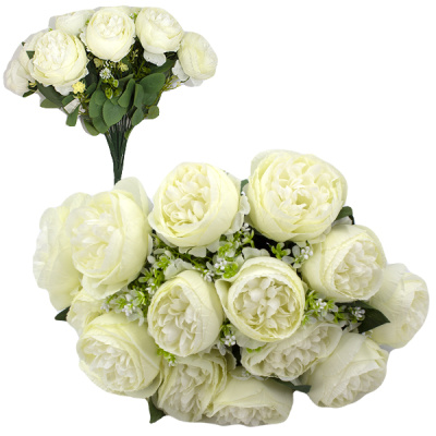 Букет искусственный РОЗЫ ПРЕМИУМ 15цветков h-45см