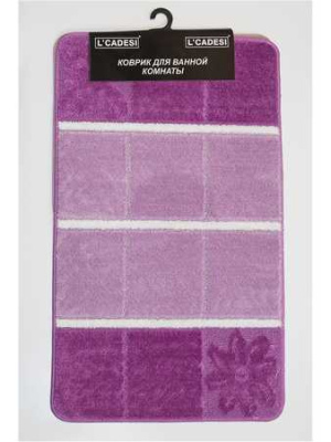 Набор ковриков 2шт. MARATHON из пропилен. 50х80см. и Uвырез 40х50см. BUTTERFLY Лиловый    