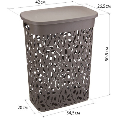 Корзина для белья ФЛОРА 35л (то)