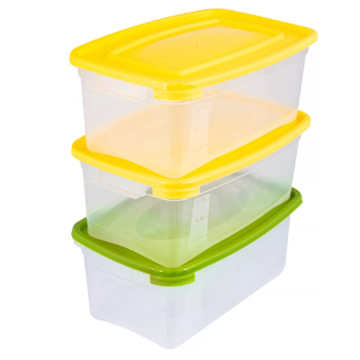 Комплект контейнеров для СВЧ (3шт) КАСКАД-2 1,0л прямоуг.