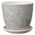 Горшок Гризайль светло-серый бутон №8