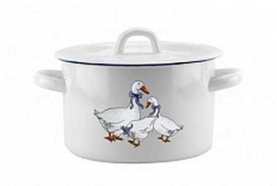 Кастрюля эмал  2,0л  01-1610.1н/4М-Гуси Эмаль SELECT
