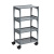 Этажерка "Лофт" MINI 4-х ярусная на колесах (серая) (то)