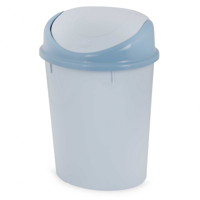 Контейнер для мусора 8л (овальный) гол. мрамор (то)