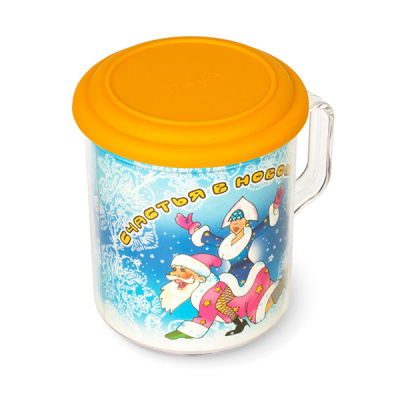 Термокружка "Новогодняя" 0,4л с крышкой (то)