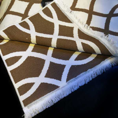 Коврик двухсторонний из хлопка 80х150 коричневый PAMUKLU DOUBLE ,Турция NK1-05 