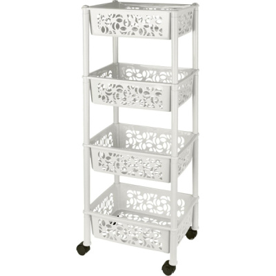 Этажерка 4-х секц.прямоугольная Light белое облако (то)