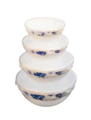 Салатник с крышкой OPAL 4шт (Ф11/13/16/18)