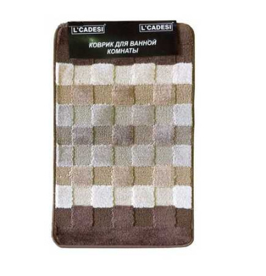 Коврик для ванной L'CADESI Marathon, 60х100, Блок, бежевый