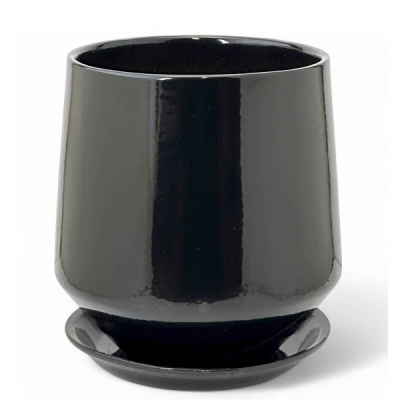 Горшок Глянец виктория чёрный d18/h19см (ГЛ618/3)