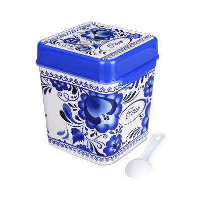 Ёмкость "Флорель" (соль) 1,2л. с ложкой (то)