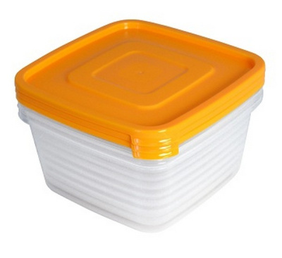 Набор контейнеров д/СВЧ квадратных  "Унико" 3*0,9л (то)