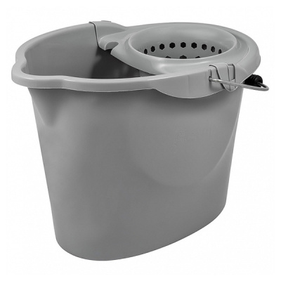 Ведро 12л МОП Vogue с отжимом серебряный