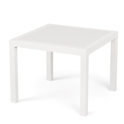 Стол "Ротанг-плюс" (940х940х740мм)(белый)  (то)