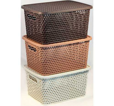 Ящик РОТАНГ с крышкой 280*185*126мм