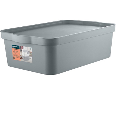 Ящик для хранения 14л Trendy серый топаз (то)