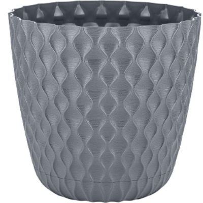 Горшок для цветов Wave D145мм с дренажной сеткой 1,4л вулканический серый