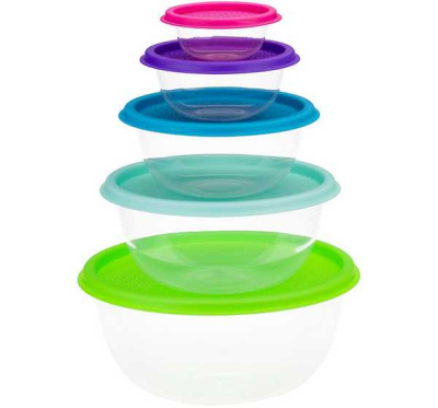 Набор мисок РАДУГА 5шт.(0.08л,0.2л,0.5л,1л,2л) (то)