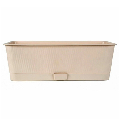 Ящик балконный "Прованс", 9,5л, с поддоном пудра