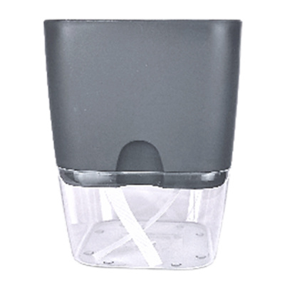 Горшок "Квадрат" Аквадуэт, D11,5, 1,5л, антрацит