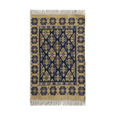 Коврик Kilim Usak из хлопка 60х90 кремовый -синий, Турция