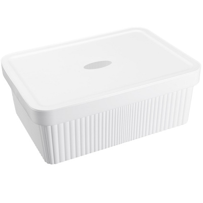 Лоток с крышкой "VELVET", 380х270х144мм, 13л (белый)