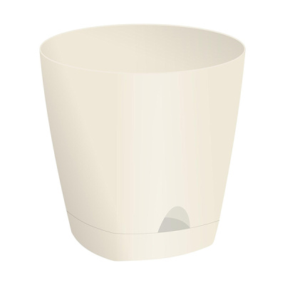 Горшок для цветов AMSTERDAM D140 с прикорневым поливом 1,35л сливочный