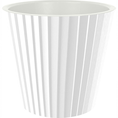Горшок для цветов Sand D280мм, 10,5л c дренажной вставкой белый (то)