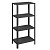 Этажерка VIKEA 4-х ярусная (черный) (то)