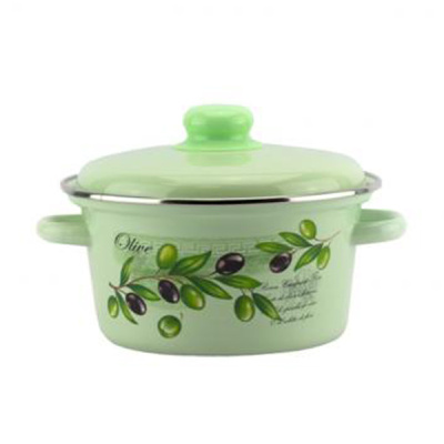 Кастрюля эмал конич 2,5л Оливия      12-1811/6М  Эмаль SELECT