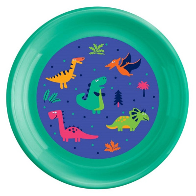 Тарелка детская плоская с декором 185мм (Зеленый)(то)